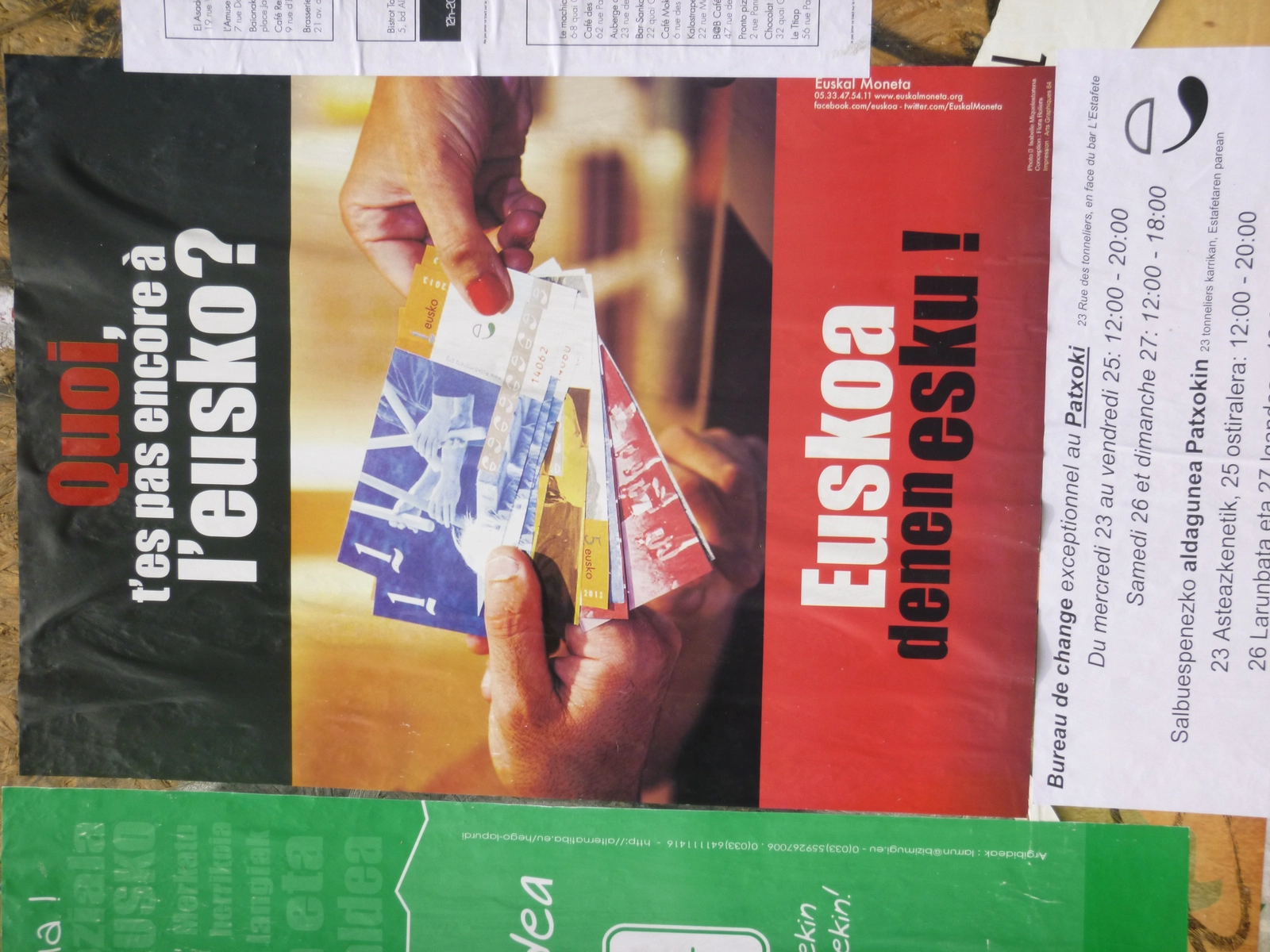 Affiche promotionnelle de l'eusko, la monnaie locale du Pays basque