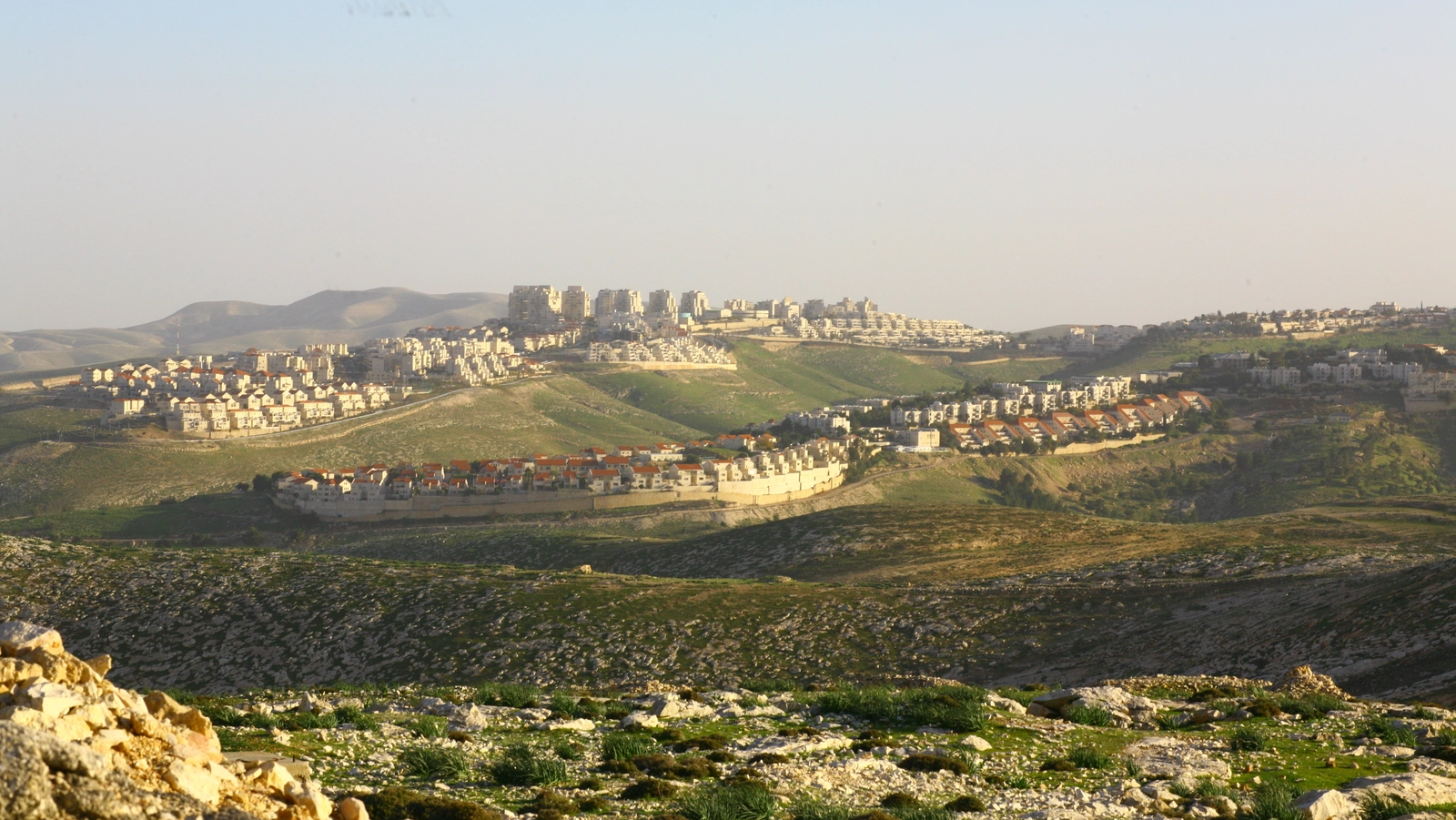 Colonie israélienne de Maale Adumim en Cisjordanie, visee par les sanctions colonies israeliennes de 2026