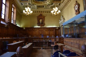 Verdict procès Aramburu : salle Voltaire, cour d'assises du Palais de justice de Paris